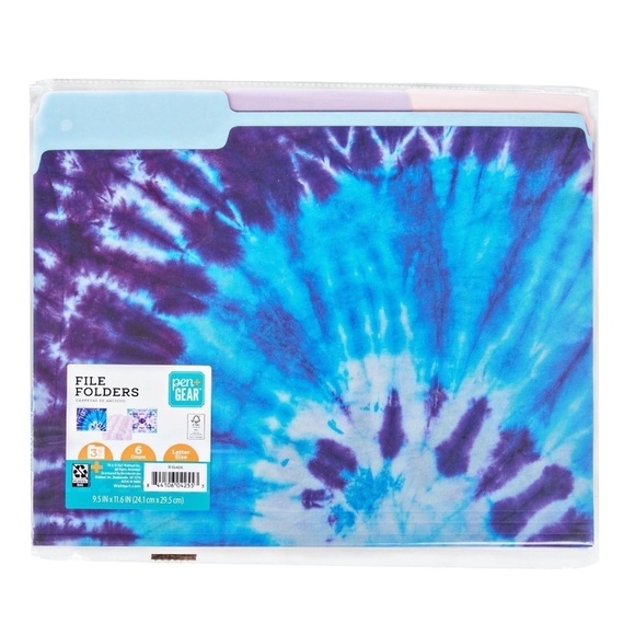 Pen+Gear Acrylic 3-Piece Organization Set & Tie Dye File Folders, 6 Count Bundle - Picture 13 of 15